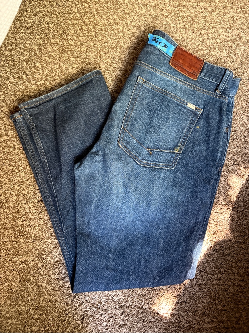 Vans Men's Straight Leg Blue Denim Jeans